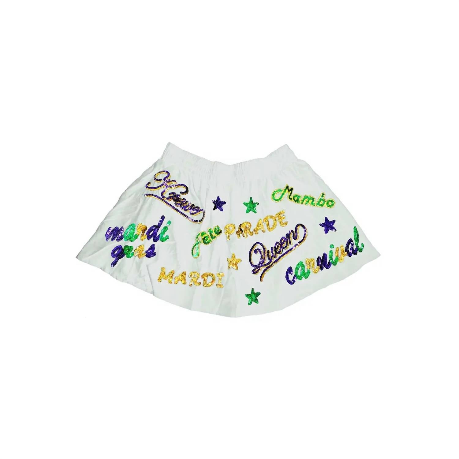 Babe New Orleans - Mardi Gras Explosion Sequin Skort
