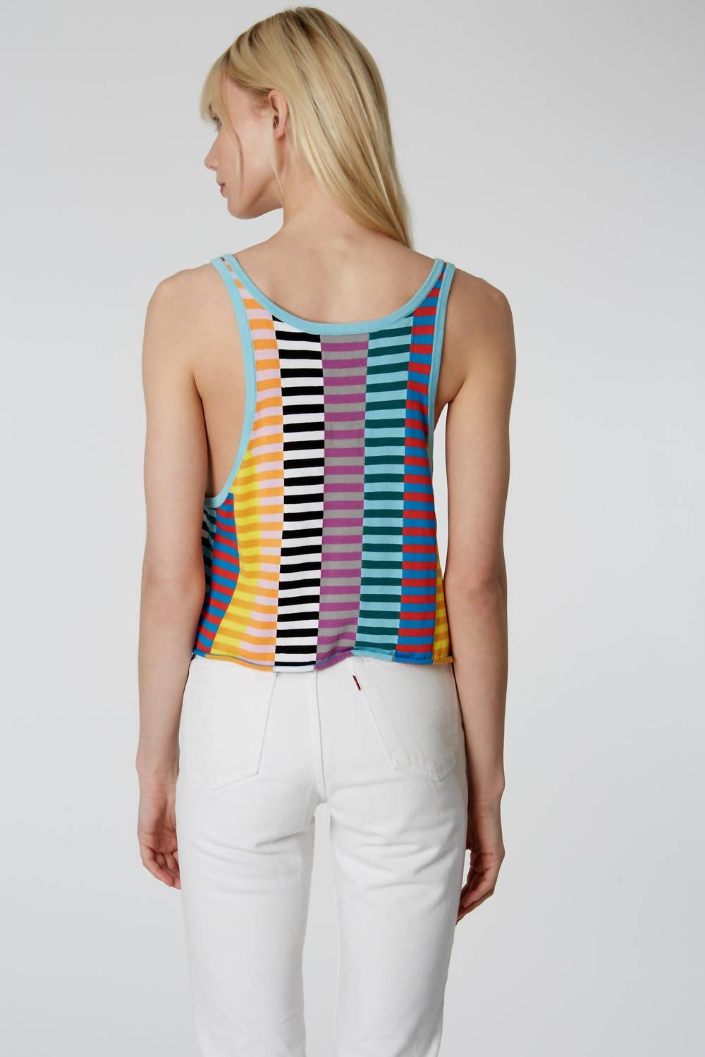 Replica Los Angeles - Offset Stripe Cropped Tank Top