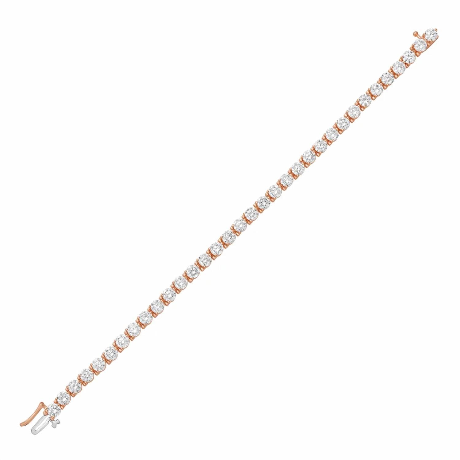 Diana M Jewels - Women's Round Lab-Grown Diamond Tennis Bracelet (6.00 Ct) - Elegant