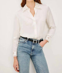 Rails Clarise Shirt in ivory eyelet - women's shirt