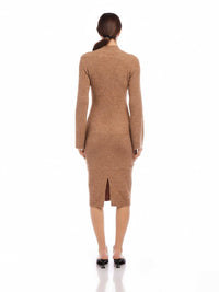 Fifteen Twenty - Sweater Mock Neck Midi Dress
