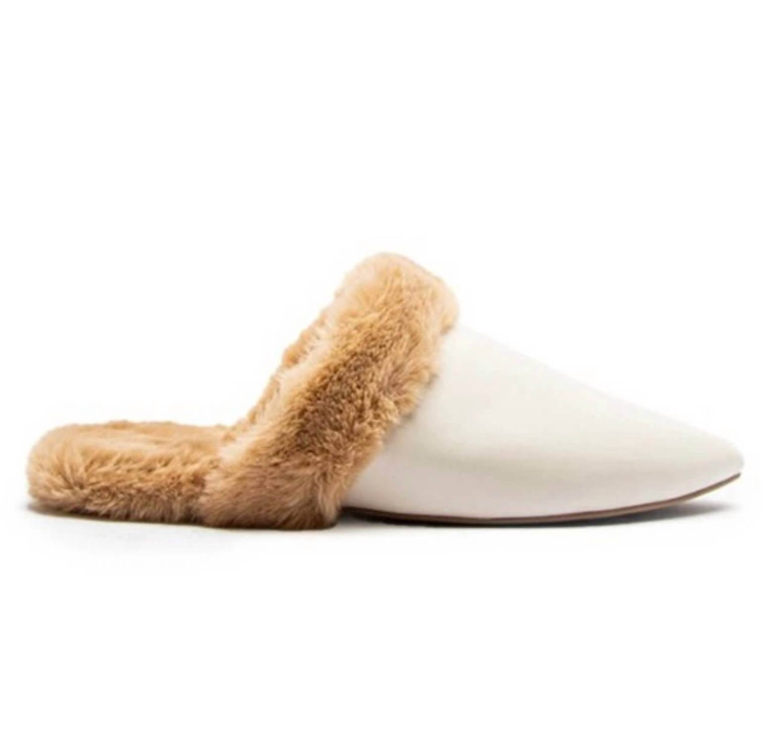 Qupid - Women's Eskimo Flates Pleather Fur Lined Mules