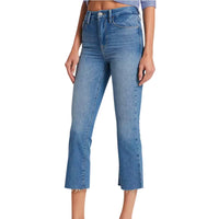 Frame - Women's Le Super High Crop Mini Boot Raw Hem Jeans