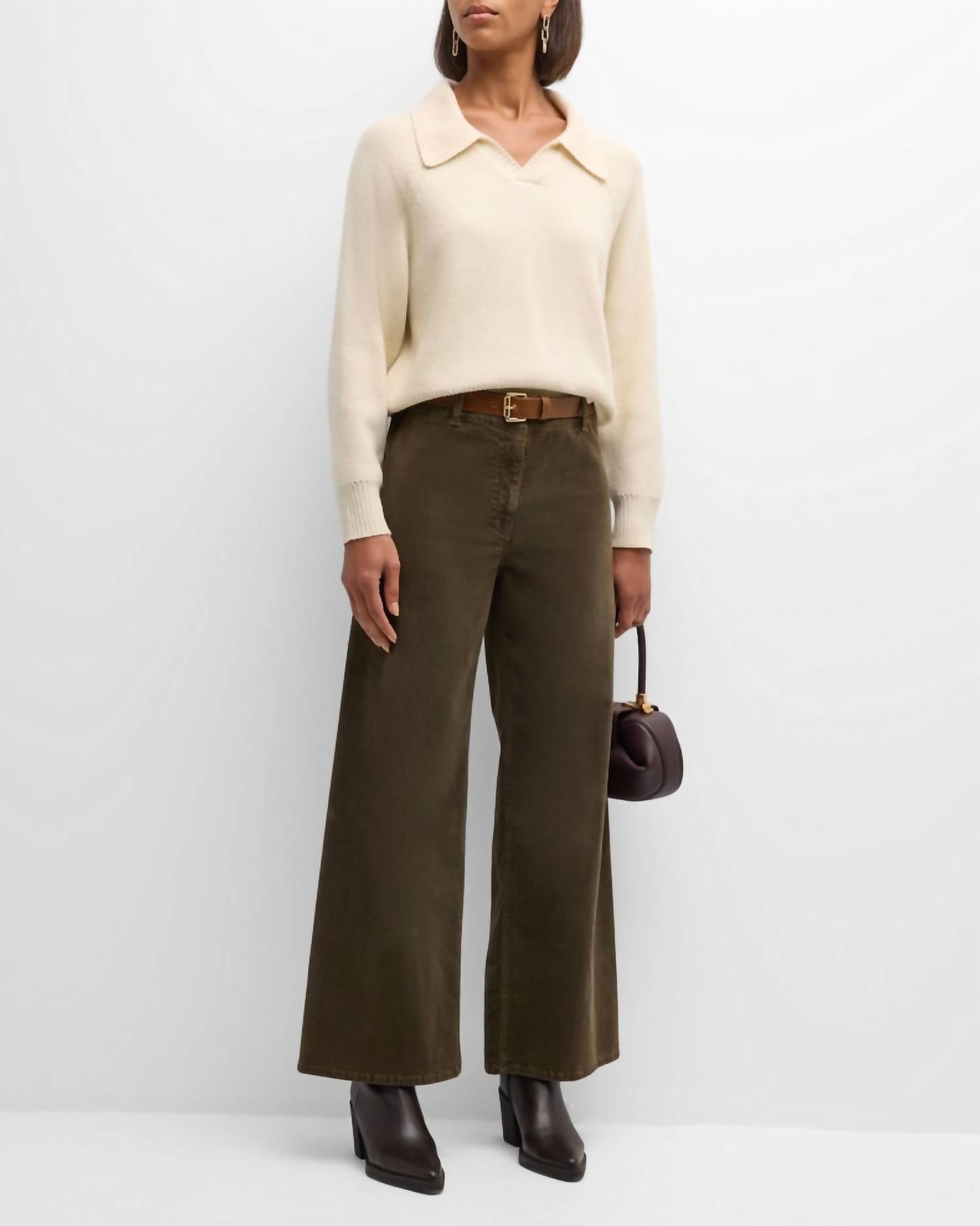 Nili Lotan - Megan Corduroy Mid-rise Wide Leg Pants