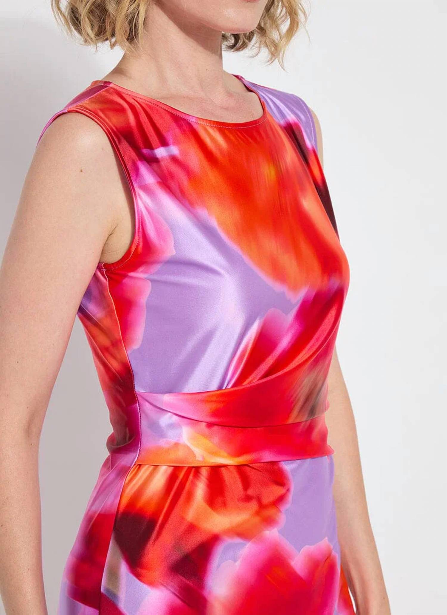 Lysse - Raquel Side Drape Printed Dress - Plus