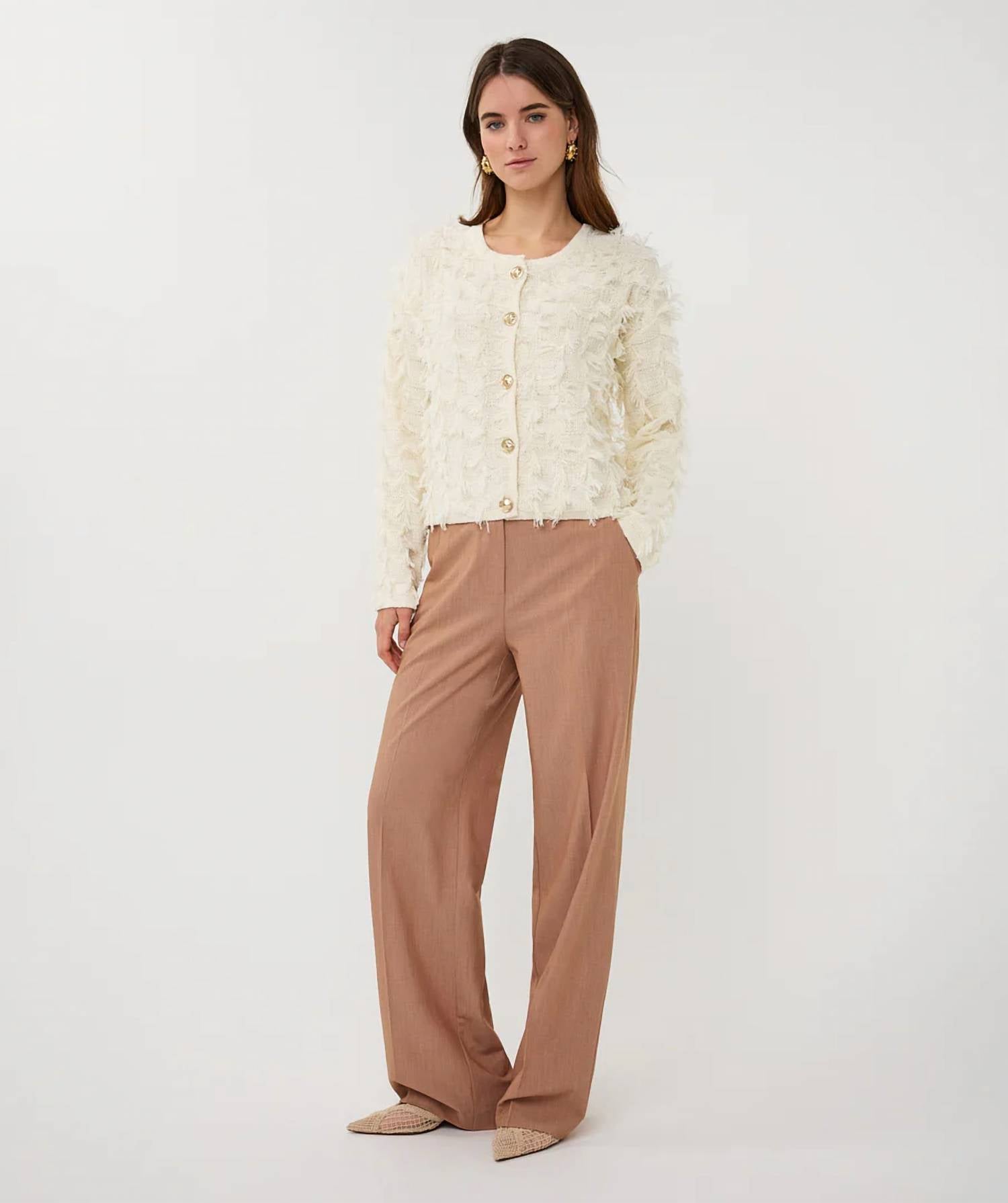 Esqualo - Flowing Fringe Cardigan