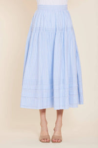 Dolce Cabo - Tiered Stripe Maxi Skirt