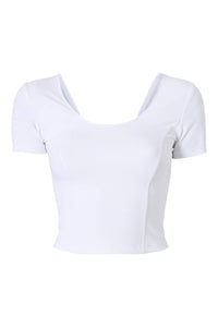 Bandier - Rib Crop Short Sleeve