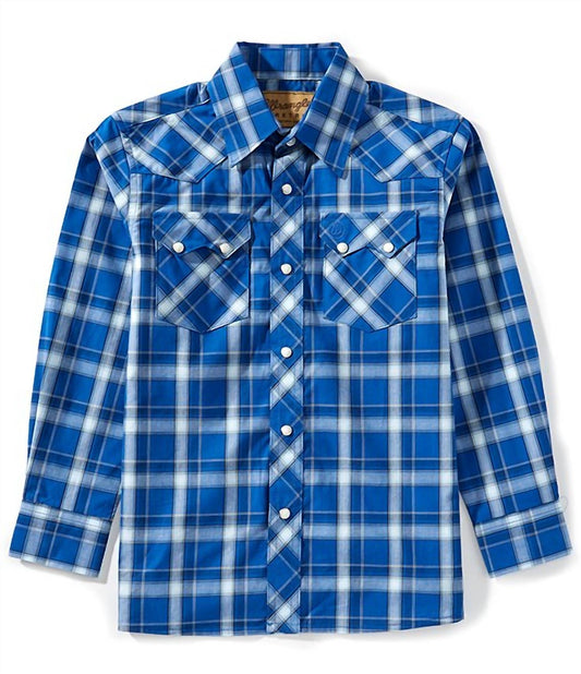 Wrangler - Boys' Long Sleeve Plaid Shirt