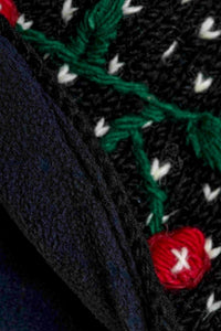 By Many Hands - Cherries Noir Knit Beanie