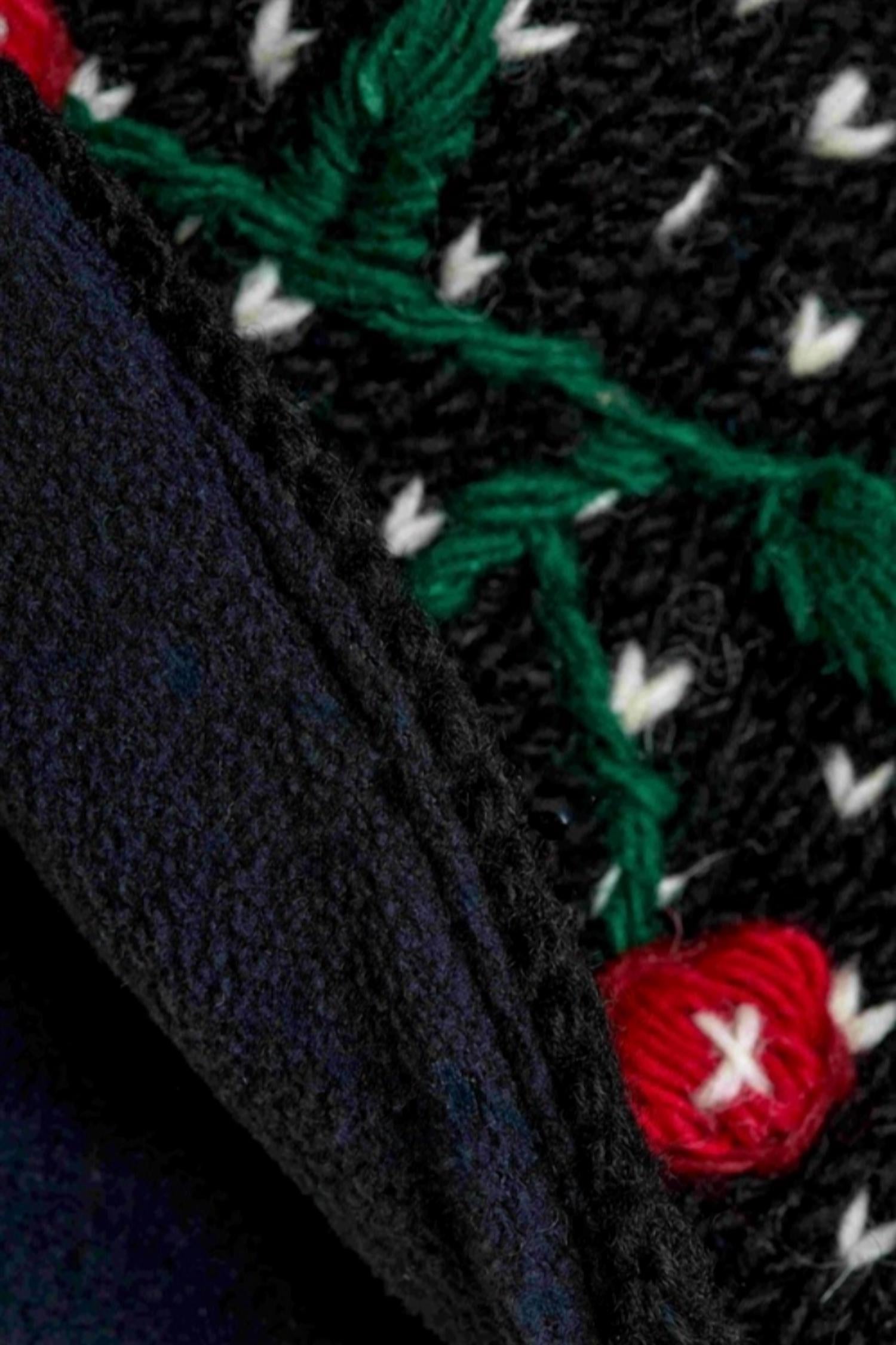 By Many Hands - Cherries Noir Knit Beanie
