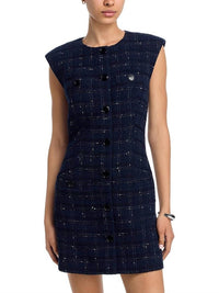 Veronica Beard Tamara Mini Dress in navy - women's dress