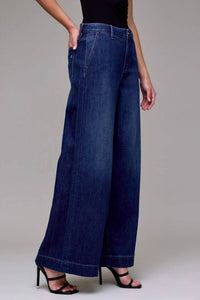 HIDDEN Nori High Rise Super Wide Leg Jeans in dark blue - women's pants - view 4