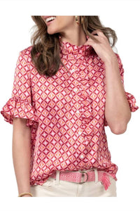 Ivy Jane - Satin Ruffle Shirt