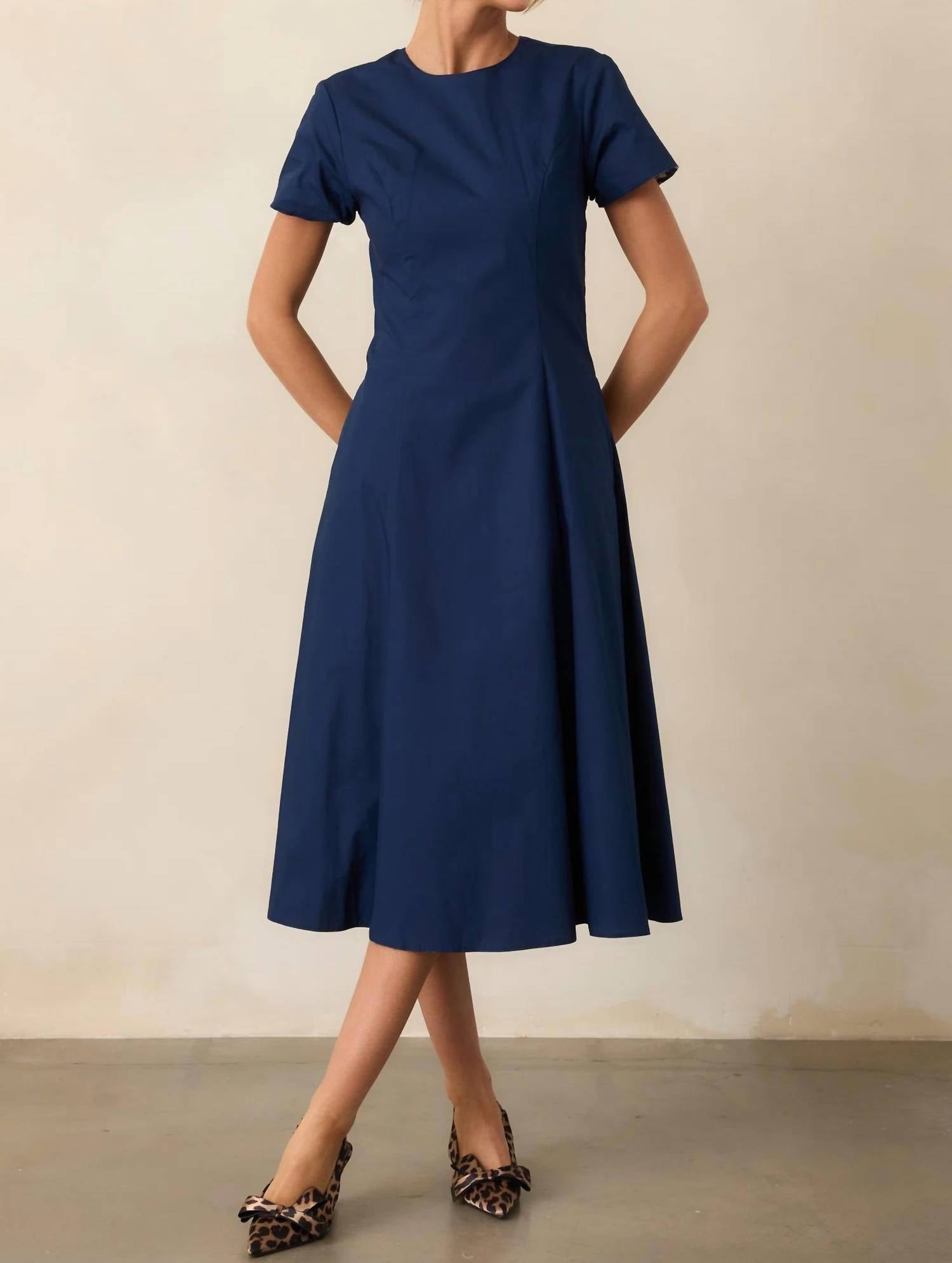 Prosperina Margot Reversible Dress in mod blossom navy - women's dress - view 6