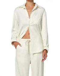 Citizens of Humanity Kayla Long Sleeve Top in moonlight - women's shirt