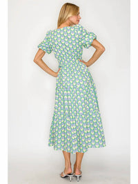 Meet Me In Santorini - Hellenic Petals Maxi Dress