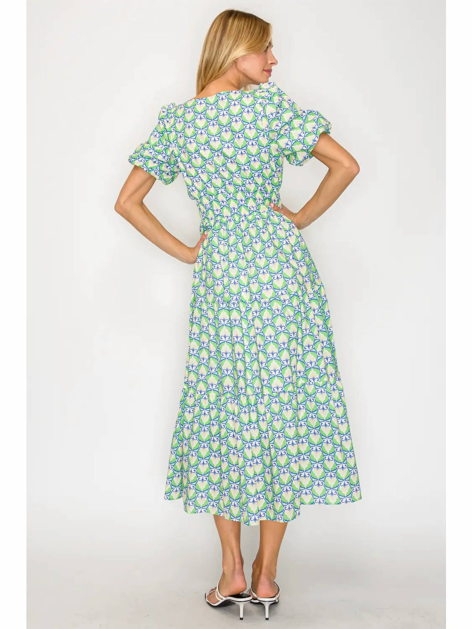 Meet Me In Santorini - Hellenic Petals Maxi Dress