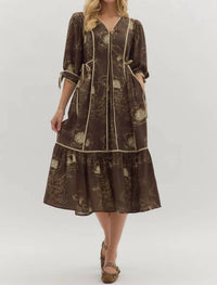 Entro - Floral Midi Dress