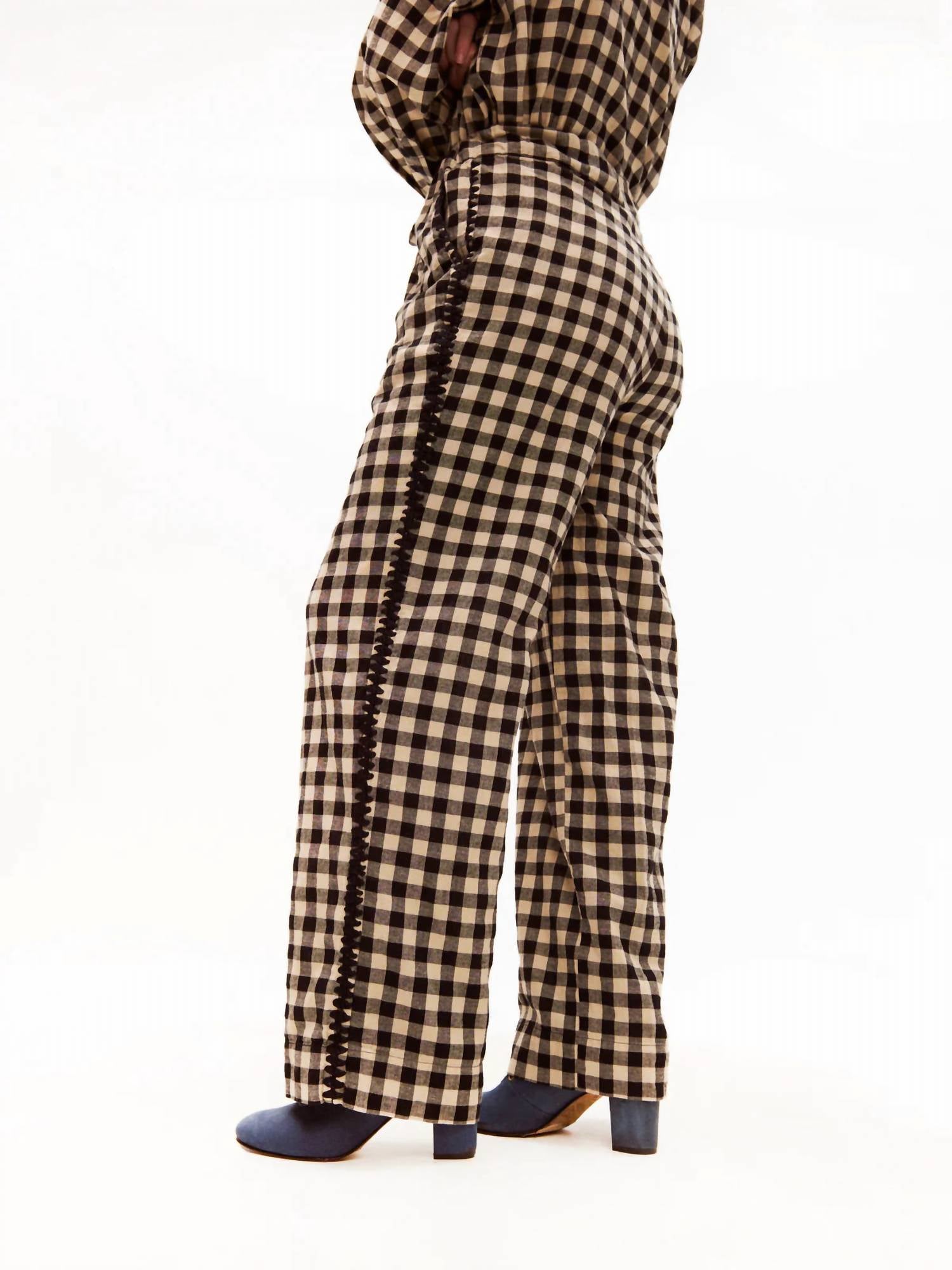 Carolina K - Lou Plaid Wide Leg Pants