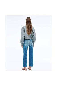 SLVRLAKE Sophie Mid Rise Straight Leg Jeans in common ground - women's jeans - view 4