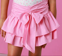 Flowers By Zoe - Girl's Bow Poplin Skirt