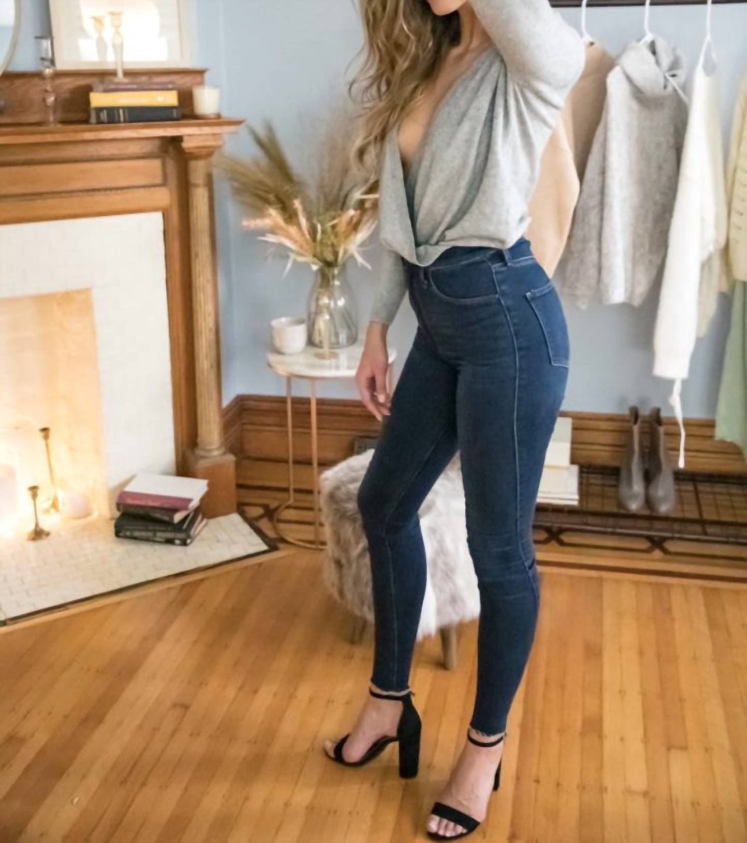 Malibu Bum - Fashion Fix Plunging Surplice V-neck Sweater