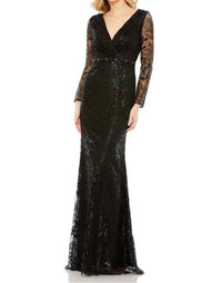 MAC DUGGAL Sequin Lace Mermaid Gown in black - women's dress
