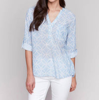 Charlie B - Printed Long Sleeve Blouse