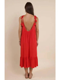 Sadie & Sage - Sugarloaf Tie Strap Flowy Midi Dress
