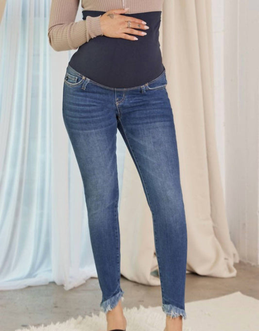 Kancan - Hewitt Full Band Frayed Skinny Maternity Jeans