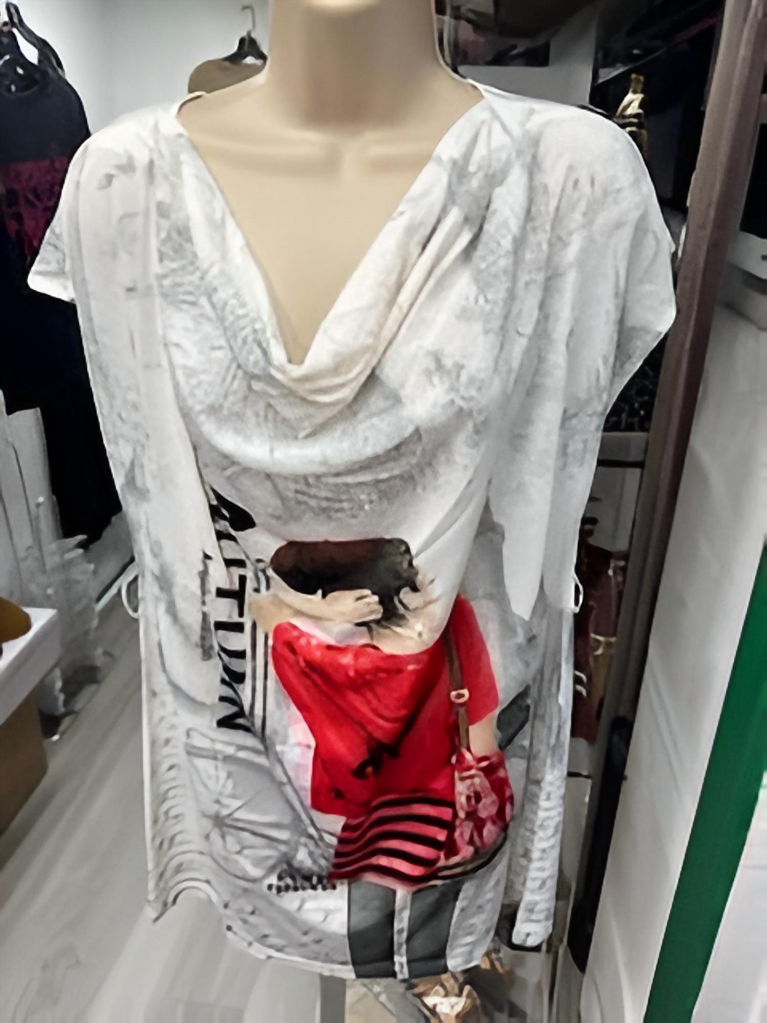 Paris Paris - Women's Belted Cowl Neck Tunic Top