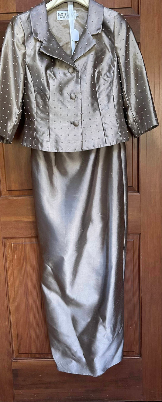 Montage By Mon Cheri - Shift Midi Dress With Jacket