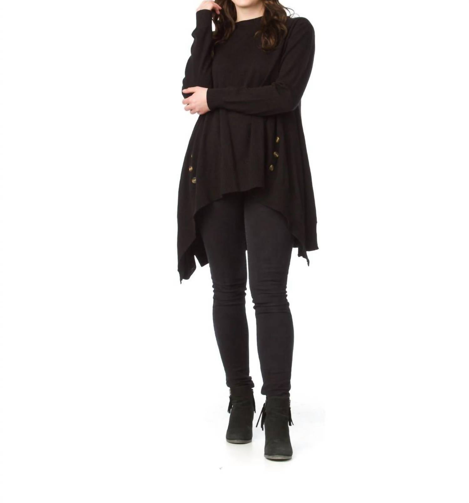 Papillon - Stretchy Oversized A-line Tunic With Back Detail