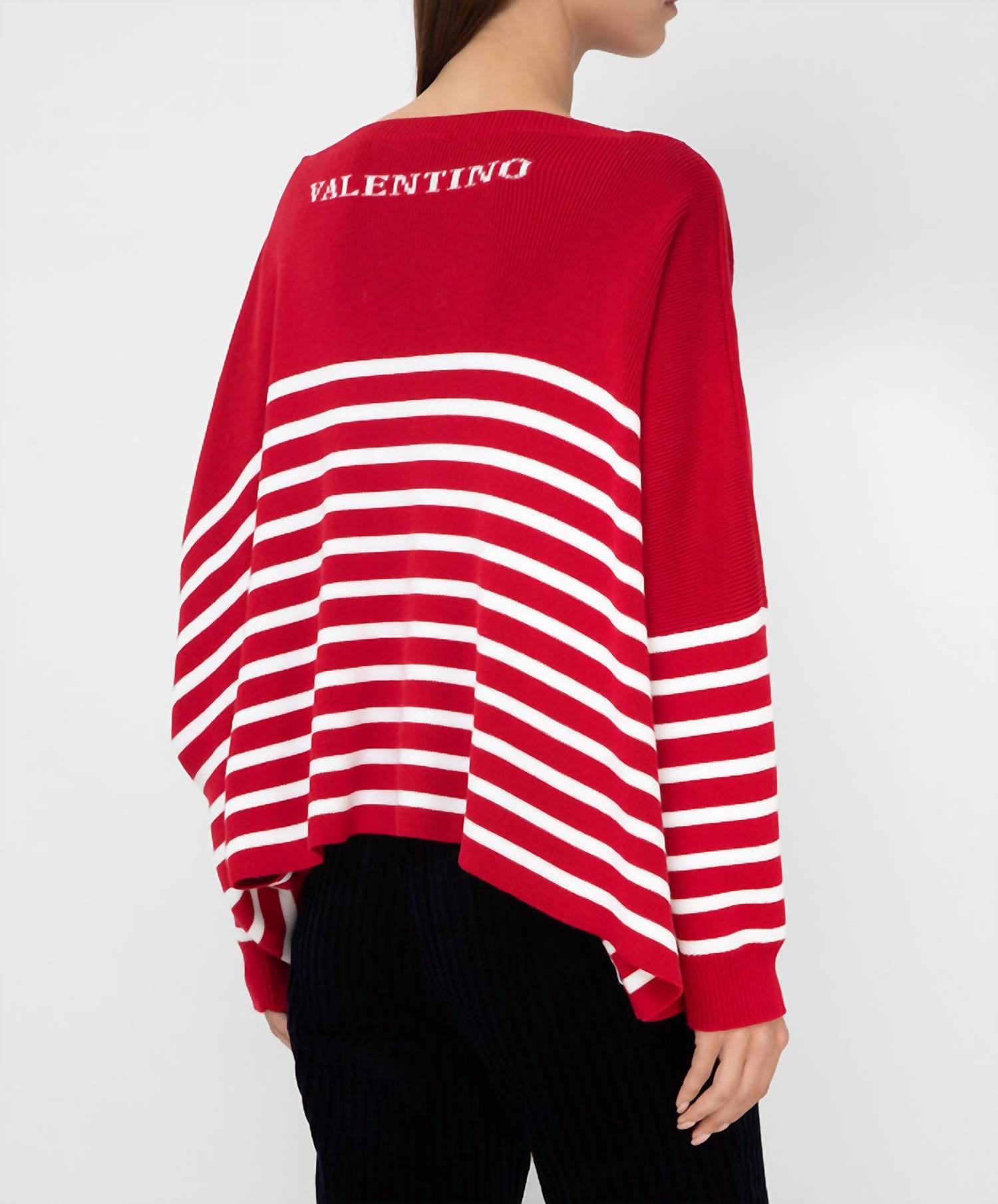 Valentino - Striped Jumper With Logo Pattern