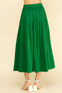 PINCH Flowing A-line Skirt in green - women's skirt - detail view