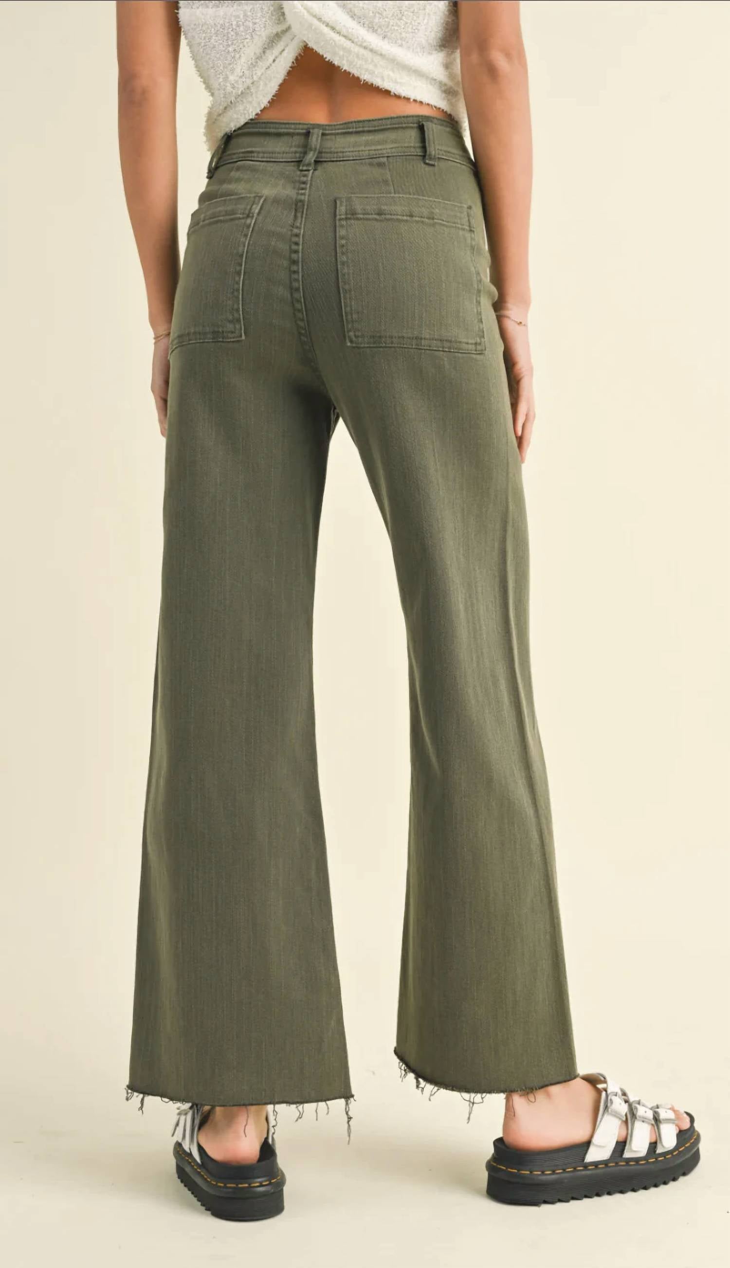 Miou Muse - Straight Wide Leg Denim Pants
