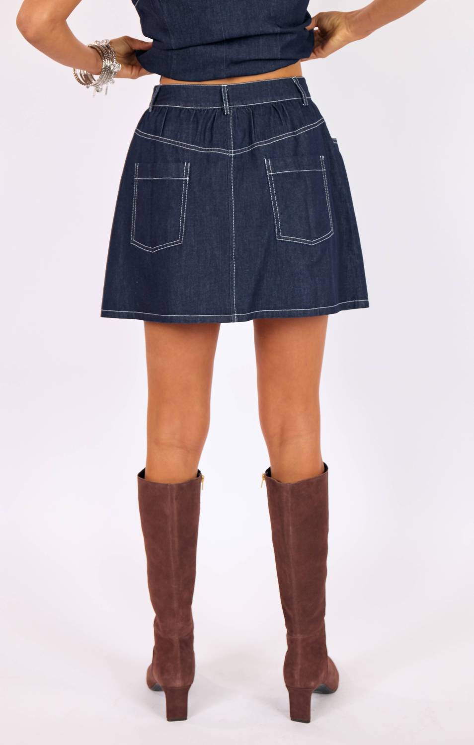 Sage The Label - Bodega Denim Mini Skirt