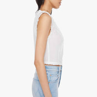 Mother Sweetheart Sleeveless Scoop Neck Blouse in bright white - women's blouse - alternate view