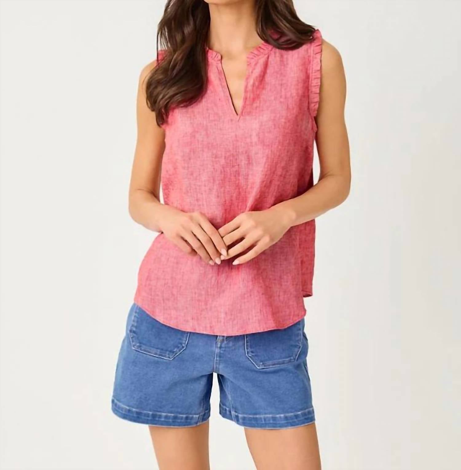 Lilly Pulitzer - KAVALLA SLEEVELESS RUFFLE TOP