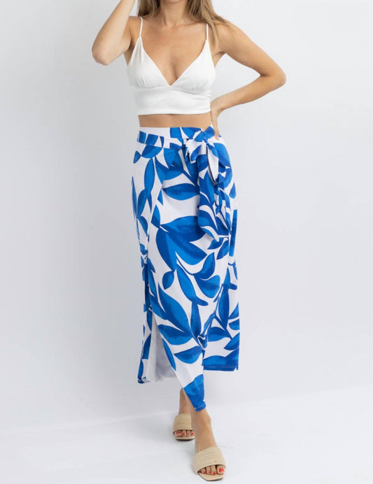 EXTRA-TROPIC WRAP MIDI SKIRT