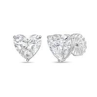 Diana M Jewels - Women's Heart Lab-grown Diamond Stud Earrings (15.00 Tcw) - Grand