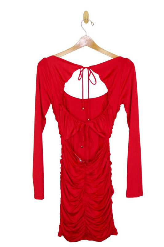 Saints + Secrets - Women's Long Sleeve Ruched Dress