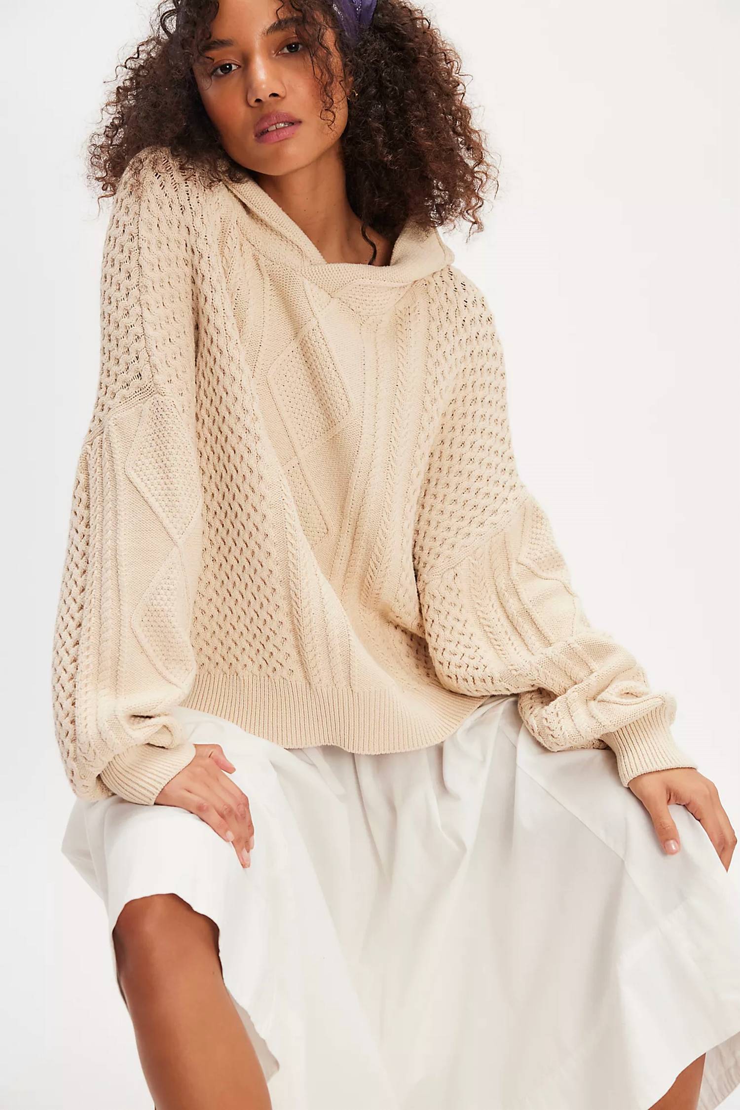 Free People - Explorer Cable Hoodie