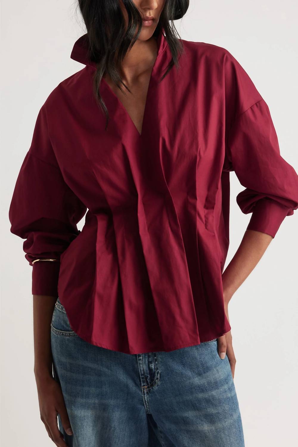 Thml - Collared V-neck Top