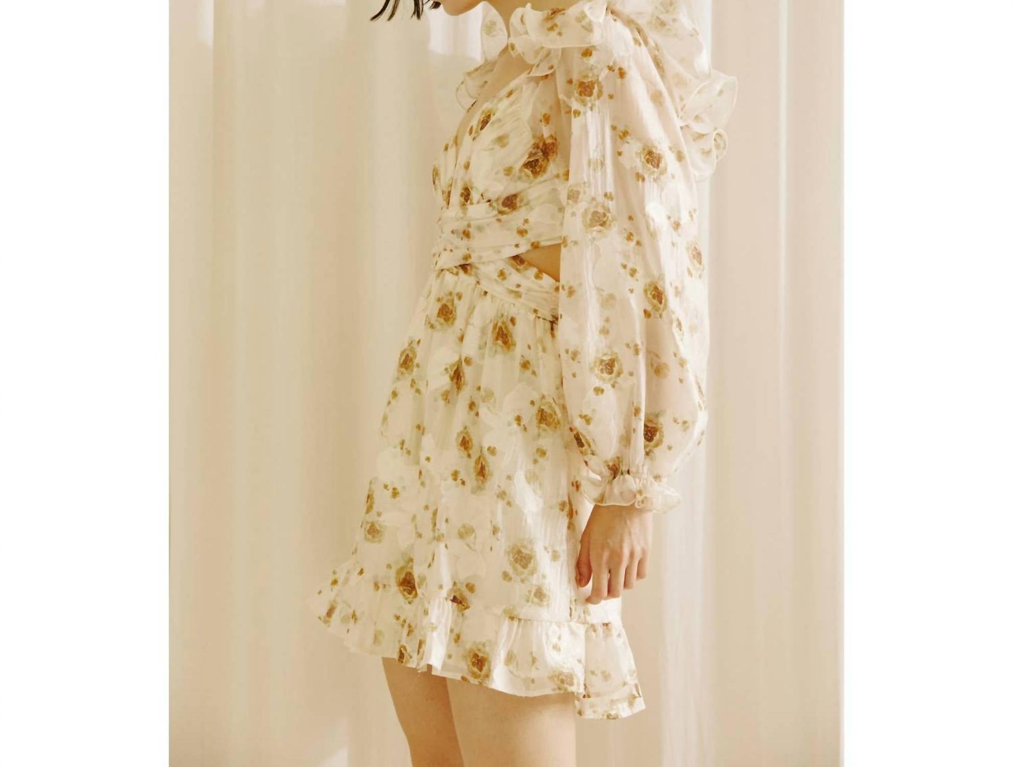 Storia - Rose Ruffled Mini Dress