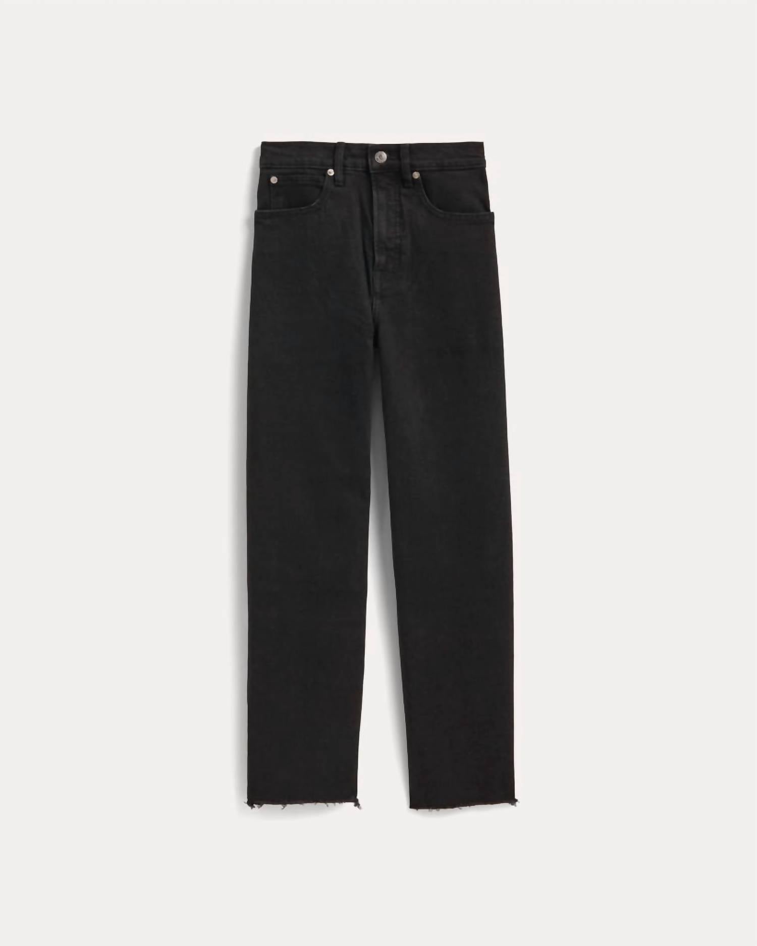 Everlane Women's The Way High Low Stretch Jean in black wash - women's pants - view 4
