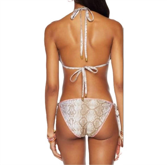 Ramy Brook - Lilo Python Snake Print Embroider Embellished Bikini Set