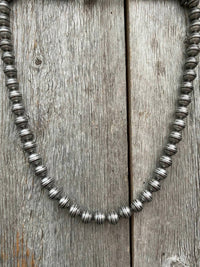 J. Forks - 8mm Nickel Oxidized Bead Necklace
