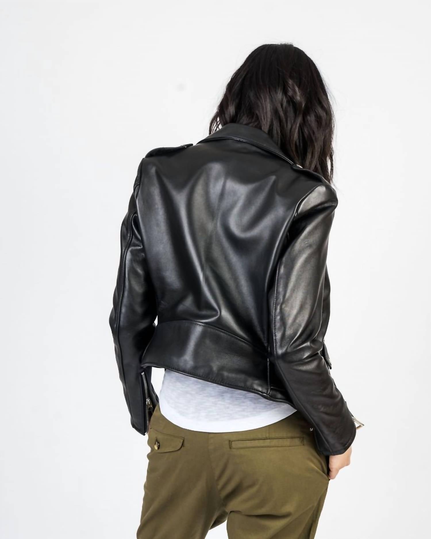 Schott N.Y.C. - Crop Leather Perfecto Moto Jacket